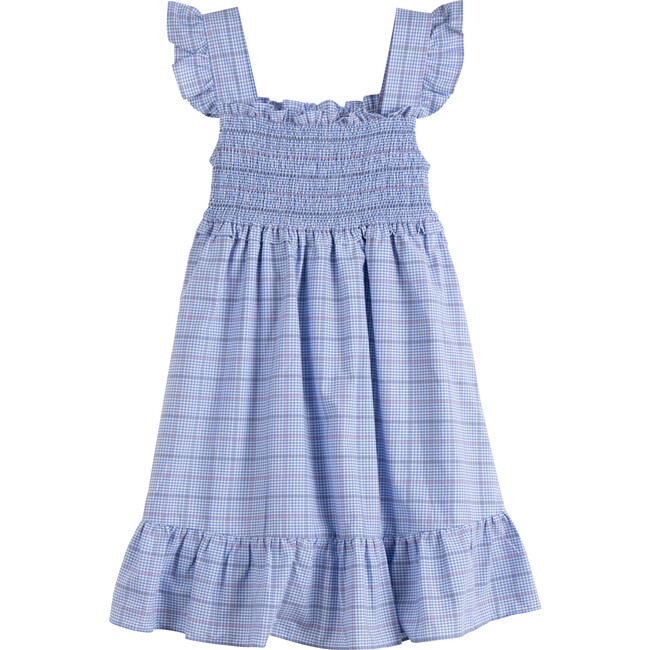 Daria Dress, Blue Plaid - Dresses - 1