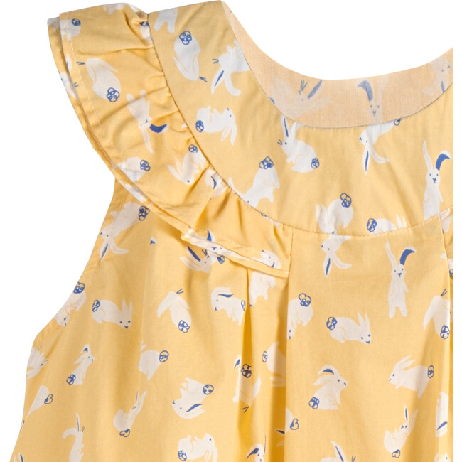 Delfina Dress, Yellow Bunnies - Dresses - 3