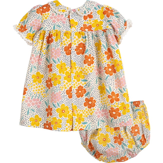 Baby Margaret Dress with Bloomer, Wild Poppy Flowers