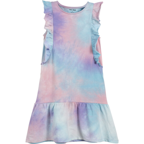 Coco Ruffle Dress, Lavender Tie Dye - Neon Rebels Dresses | Maisonette