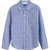 Max Button Down, Blue Plaid - Shirts - 1 - thumbnail