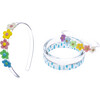Pastel Flowers Headband & Bracelet Bundle - Mixed Accessories Set - 1 - thumbnail