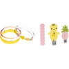 Pineapple Fruit Bear Alligator Clips & Bracelet Bundle - Mixed Accessories Set - 1 - thumbnail