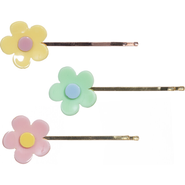 Flower Bobby Pins, Pastel - Hair Accessories - 1
