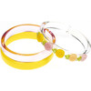 Pineapple Fruit Bear Alligator Clips & Bracelet Bundle - Mixed Accessories Set - 3