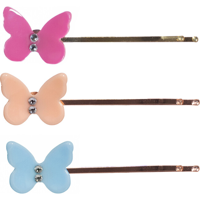 Colorful Butterfly Bobby Pins, Multi