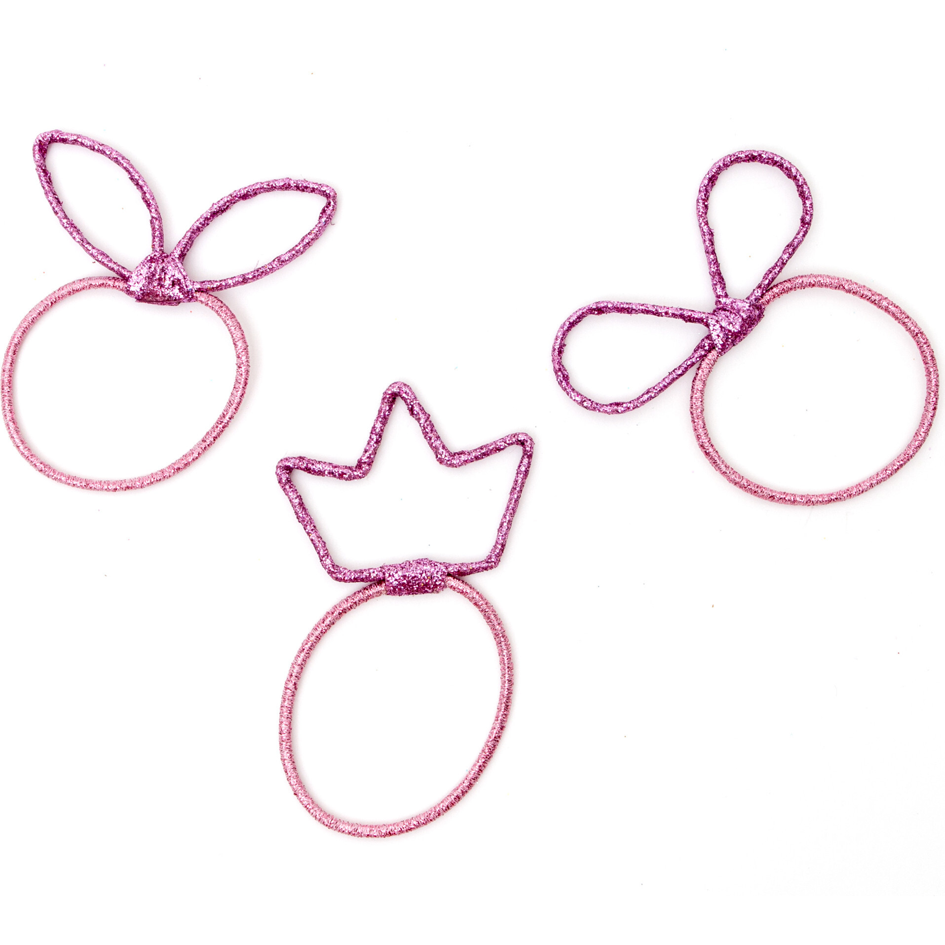 Lucky Ponytail Holders, Hot Pink - Hair Accessories - 1