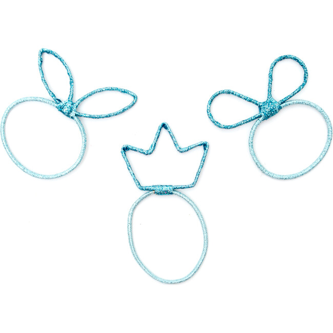 Lucky Ponytail Holders, Turquoise