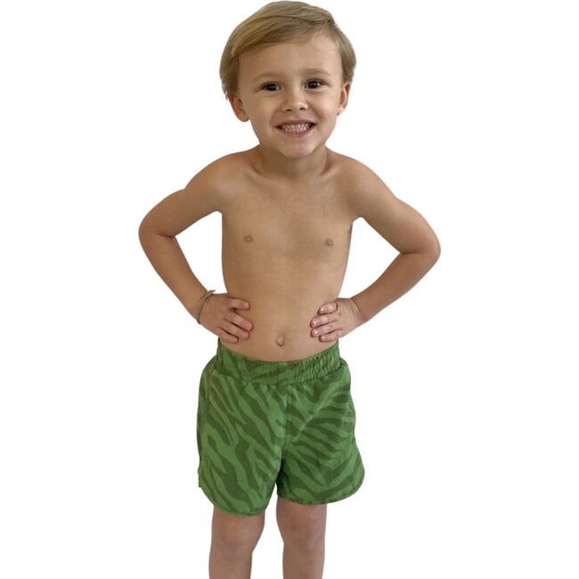 Gus Boardies, Green Zebra - Swim Trunks - 3