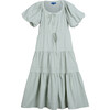 Women's Marina Dress, Sage Gingham - Dresses - 1 - thumbnail