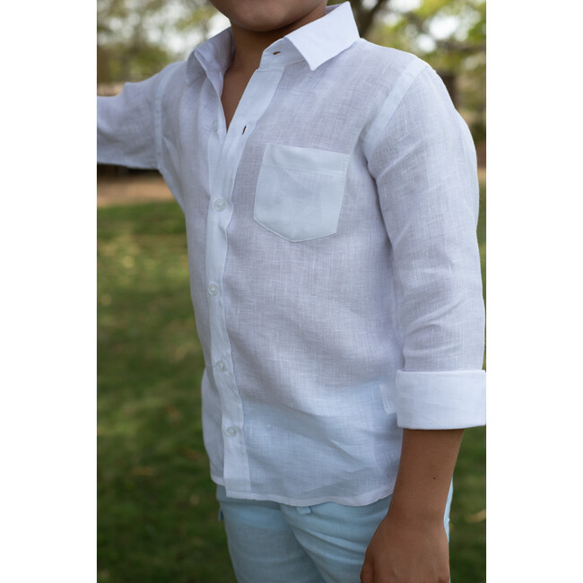 Avignon Boy Shirt, White - Shirts - 3