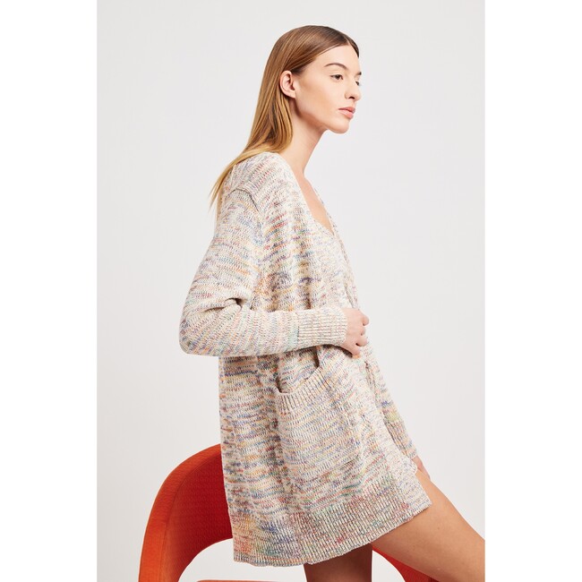 Women's Brianna Sweater, Ivory Rainbow - Sweaters - 4