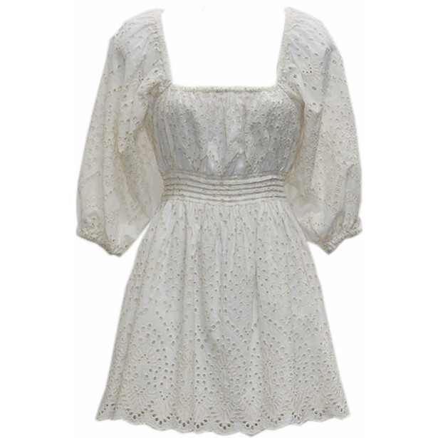 Women's Aria Mini Dress, Ivory - Dresses - 1