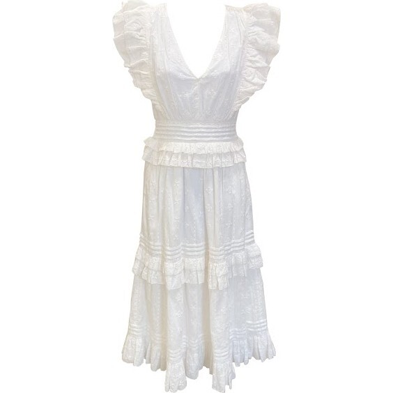 Women's Cherie Midi Dress, Ivory - Dresses - 1