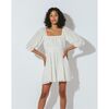 Women's Aria Mini Dress, Ivory - Dresses - 3