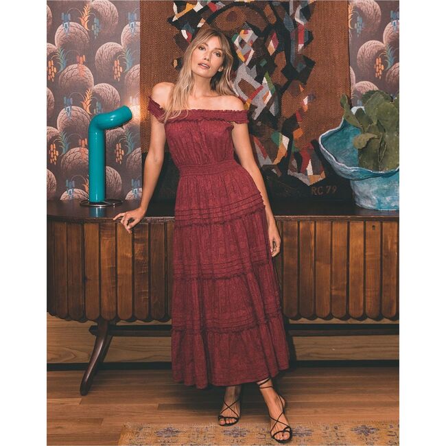 Women's Alivia Ankle Dress, Berry - Dresses - 3