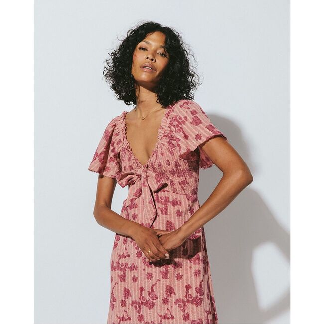 Women's Ashlyn Midi Dress, Batik - Dresses - 4