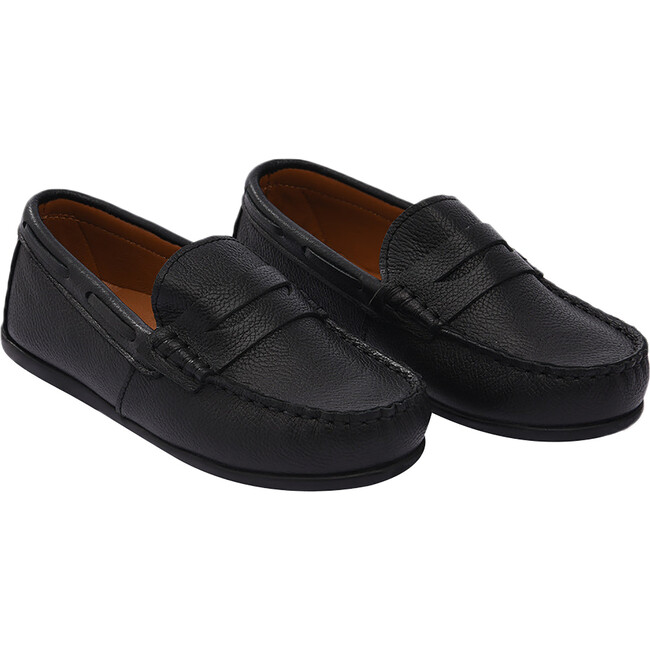 Penny Loafers, Black - Slip Ons - 1 - zoom