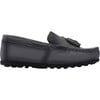 Leather Tassel Loafers, Gray - Slip Ons - 2