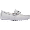 Moccasin Loafers, White - Slip Ons - 2