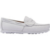 Penny Loafers, White - Slip Ons - 2 - thumbnail