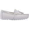 Leather Tassel Loafers, White - Slip Ons - 2