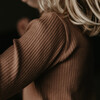 The Ribbed Top, Cinnamon - Sweaters - 2