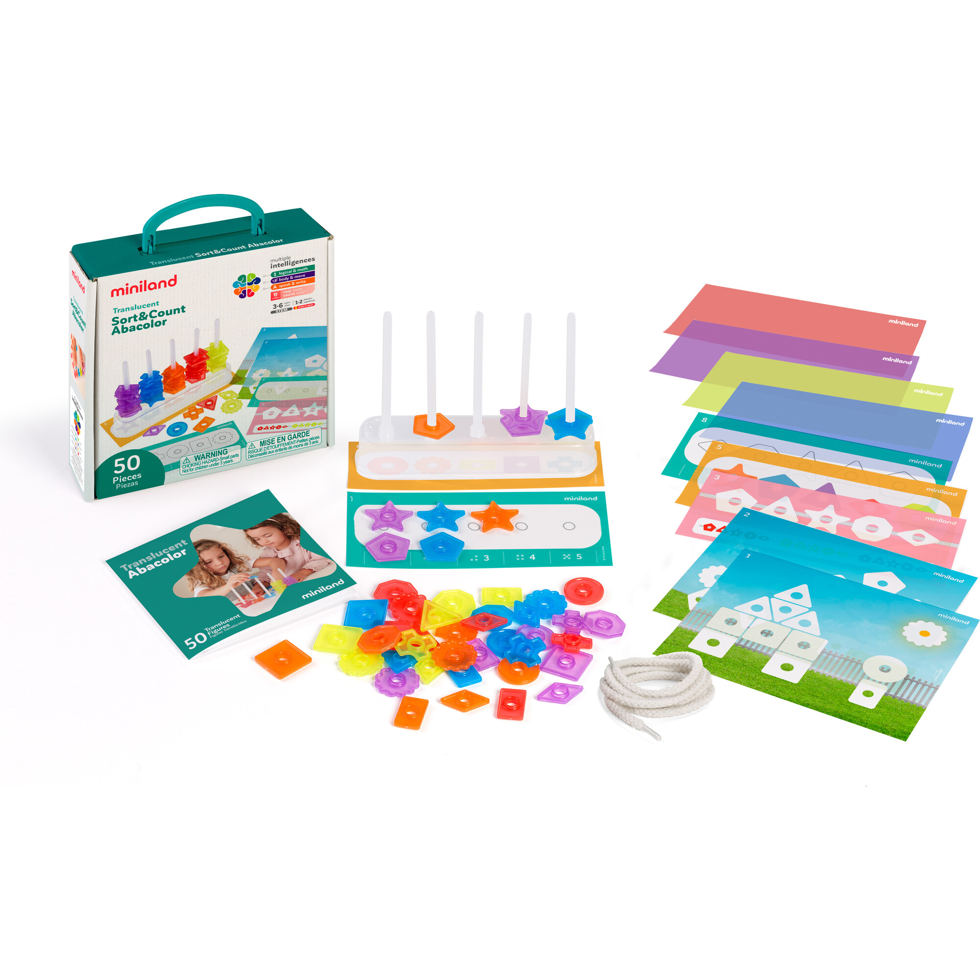 Translucent Sort and Shapes Abacolor - STEM Toys - 1