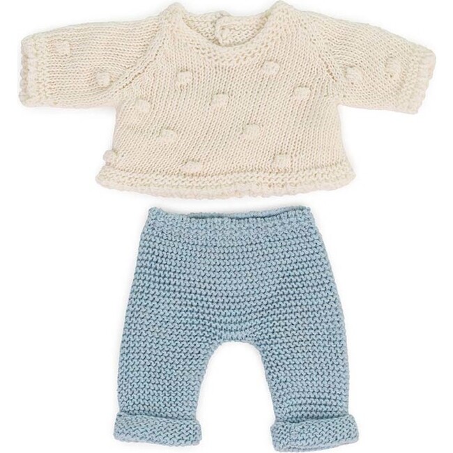 8¼” Knitted Doll Outfit, Sweater & Trousers - Doll Accessories - 1