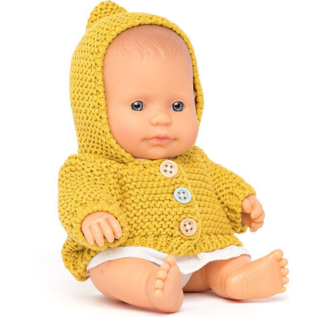 8 1/4'' Dressed Caucasian Baby Doll Girl