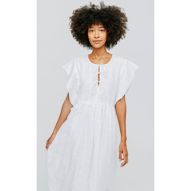 Women's Sonoma Dress, White Boxweave - Dresses - 4