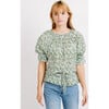 Women's Vienna Drawstring Waist Blouse, Ivy - Blouses - 2