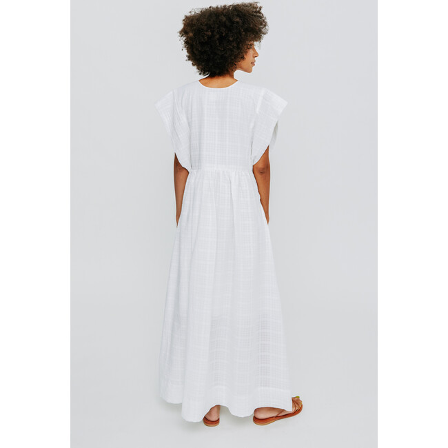Women's Sonoma Dress, White Boxweave - Dresses - 7
