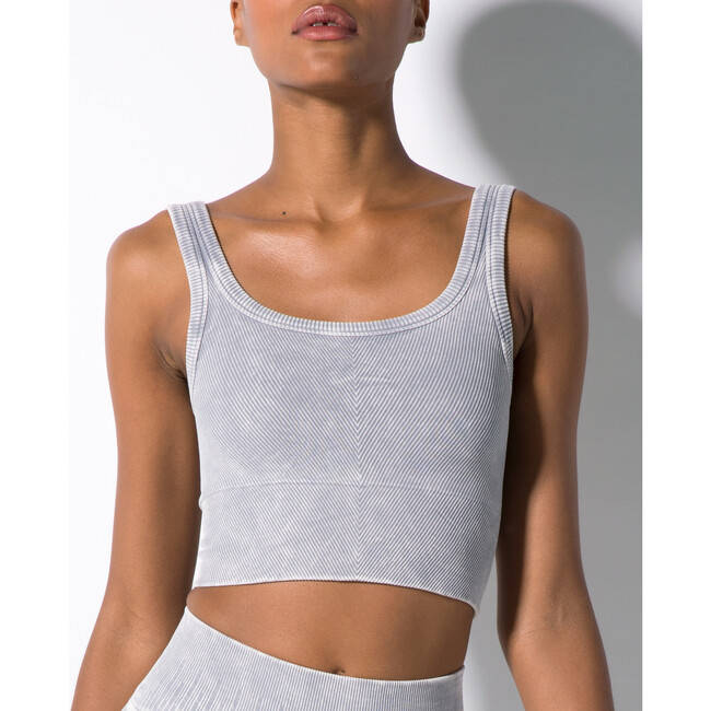 Women's Shayna Chevron Crop, Vintage Cool Grey - Bras - 4