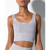 Women's Shayna Chevron Crop, Vintage Cool Grey - Bras - 4