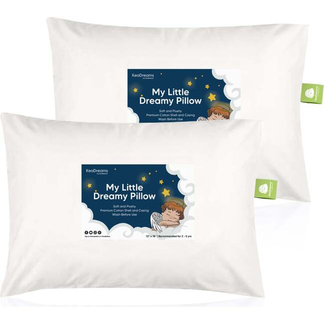 2-Pack Toddler Pillows, Soft White