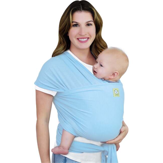 Baby Wrap Carrier, Baby Blue - Carriers - 1