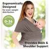 Baby Wrap Carrier, Copper Gray - Carriers - 2