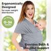 Baby Wrap Carrier, Classic Gray - Carriers - 2