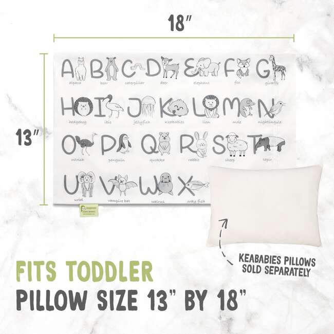Printed Toddler Pillowcase 13X18", Alphamals - Nursing Pillows - 2