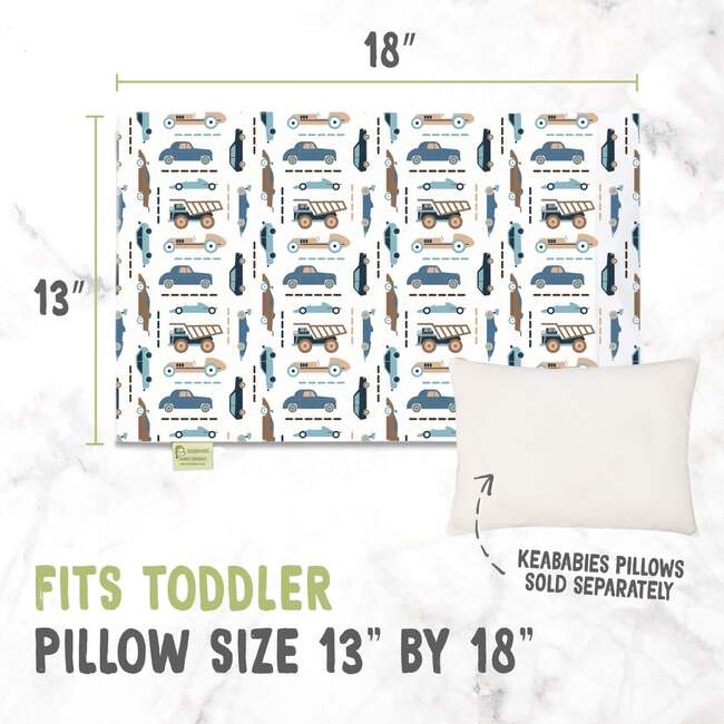 Printed Toddler Pillowcase 13X18", Vroom - Nursing Pillows - 2