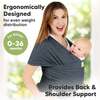 Baby Wrap Carrier, Mystic Gray - Carriers - 2 - thumbnail