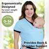 Baby Wrap Carrier, Baby Blue - Carriers - 2