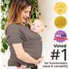 Baby Wrap Carrier, Copper Gray - Carriers - 3 - thumbnail