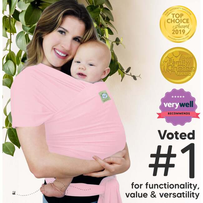 Baby Wrap Carrier, Sweet Pink - Carriers - 3