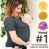 Baby Wrap Carrier, Mystic Gray - Carriers - 3