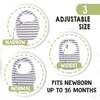 8-Pack Urban Drool Bibs Set for Baby Boys and Girls, Grayscale - Bibs - 4