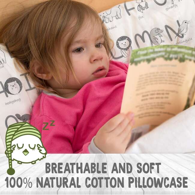Printed Toddler Pillowcase 13X18", Alphamals - Nursing Pillows - 4