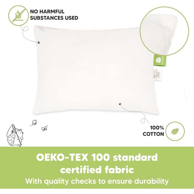2-Pack Toddler Pillows, Soft White - Nursing Pillows - 5