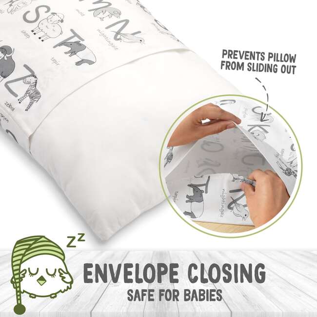 Printed Toddler Pillowcase 13X18", Alphamals - Nursing Pillows - 5